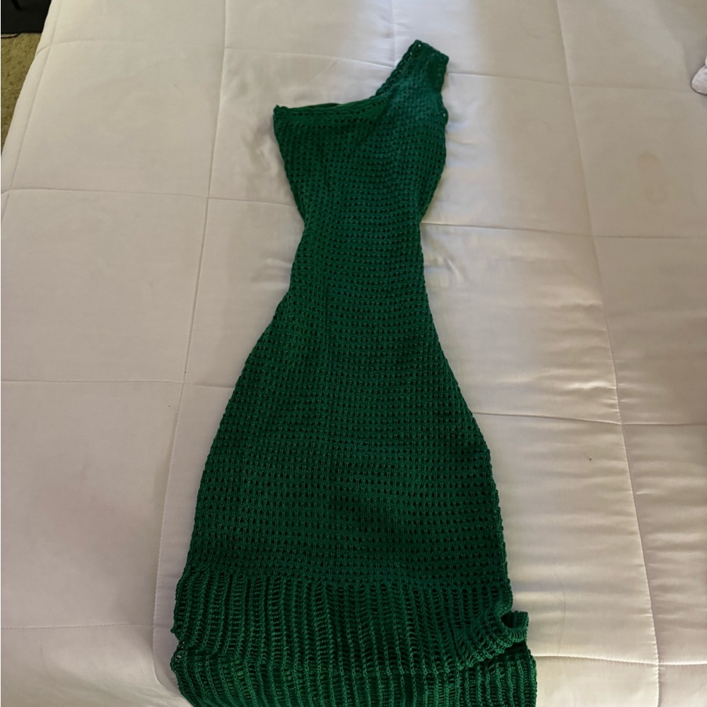 Elegant Green Knit Dress